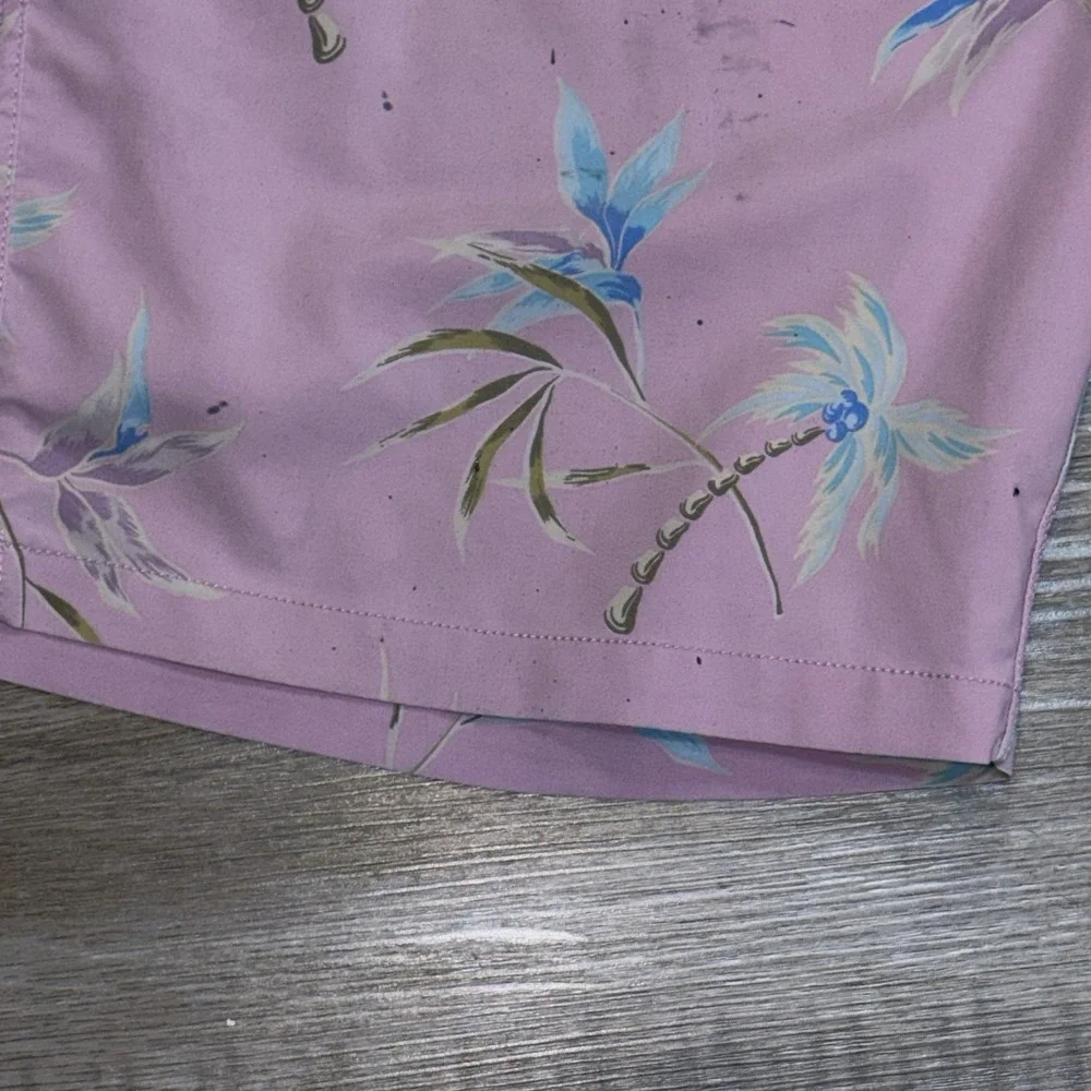Billabong Sundays Layback Swim Trunks Mens XL All-Over Tropical Palm Tree Print